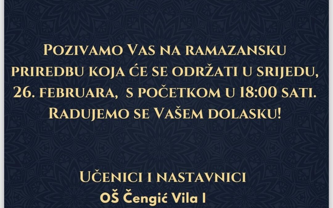 Poziv na ramazansku priredbu
