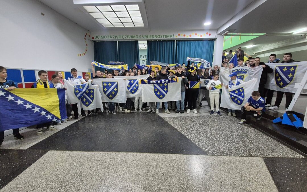 Proslava pobjede fudbalske reprezentacije BiH i plasman na Svjetsko prvenstvo u fudbalu